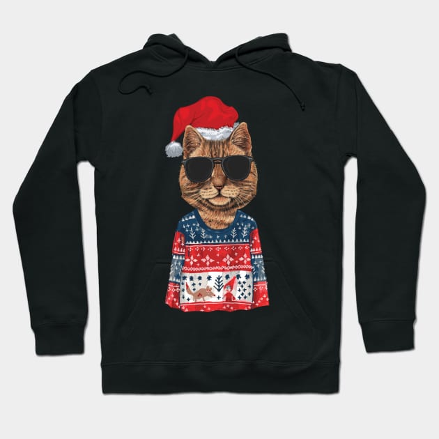 Cat ugly christmas sweater meowy catmas Hoodie by aneisha